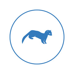 Animal ferret weasel polecat icon | Circle version icon |