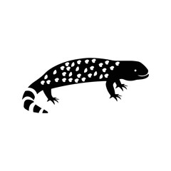 Gecko lizard Gila monster icon | Black Vector illustration |