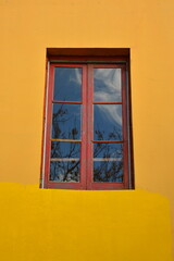 old window in the old building