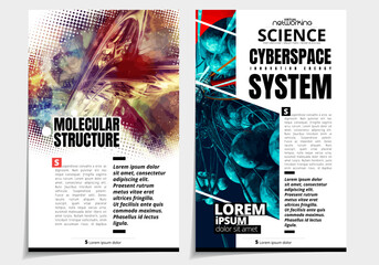 Layout ready for use for business brochure, annual report or magazine