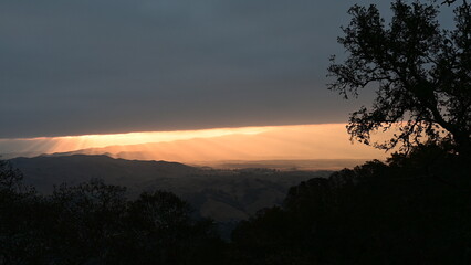 sunrise in the mountains