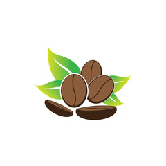 coffee beans icon logo vector design template