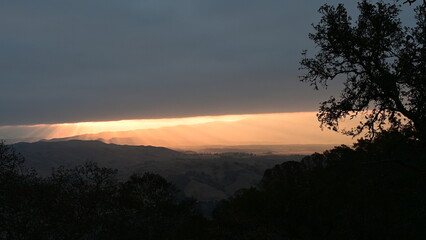 sunset in the mountains