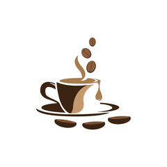 coffee beans icon logo vector design template