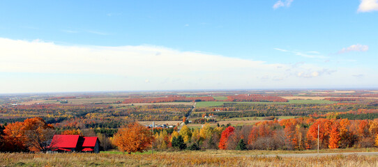 Fall in Landscape in Center Quebec, Canada