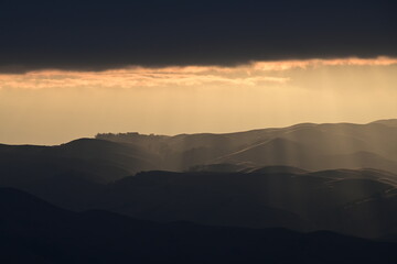 sunrise in the mountains