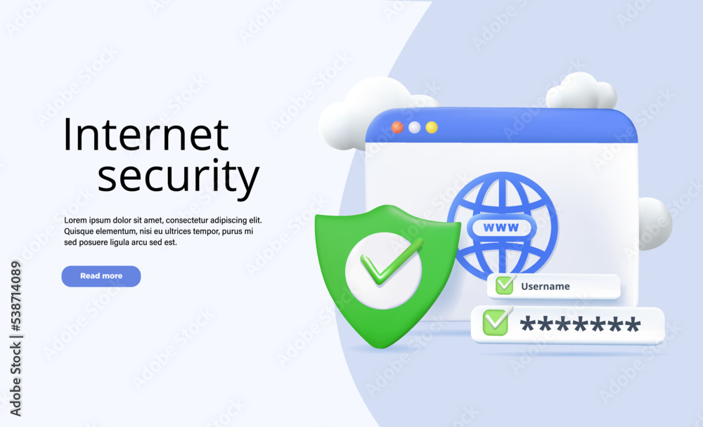 Poster data protection concept. software access data as confidential. can use website, infographics, hero i
