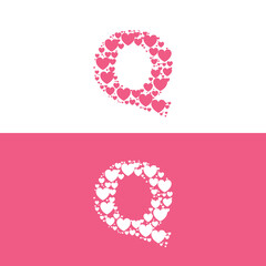 Q love letter logo beauty