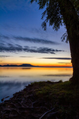 Fototapeta na wymiar Beautiful sunrise over Lake Balaton from Hungary