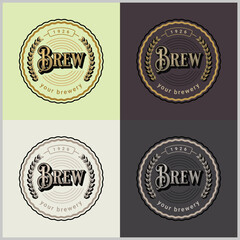 Fototapeta premium Brew beer logo concepts