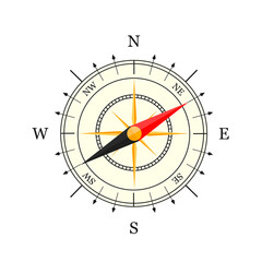 Compass wind rose hand drawn PNG design element
