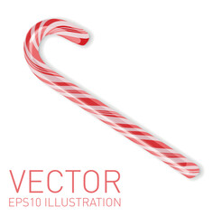 Vector Christmas candy cane isolated on white