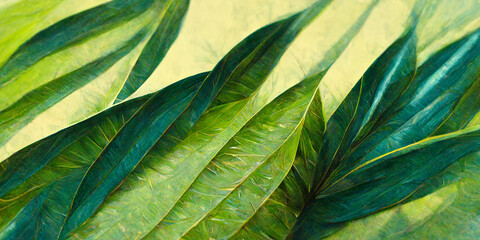 Macro fresh green leaf with fresh green color texture bright plant leaf.