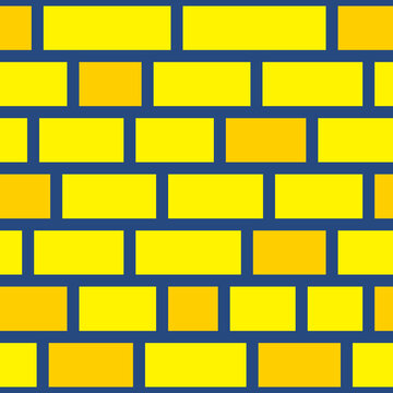 Gold Brick Wall Seamless Pattern Vector Bricks Texture Background