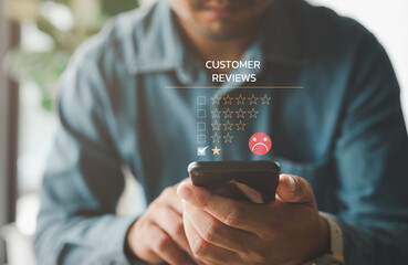 Customer Experience dissatisfied Concept, Unhappy Businessman Client with Sadness Emotion Face on...