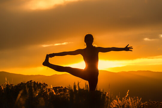 Carbondale Colorado Yoga Poses at Sunset - 2