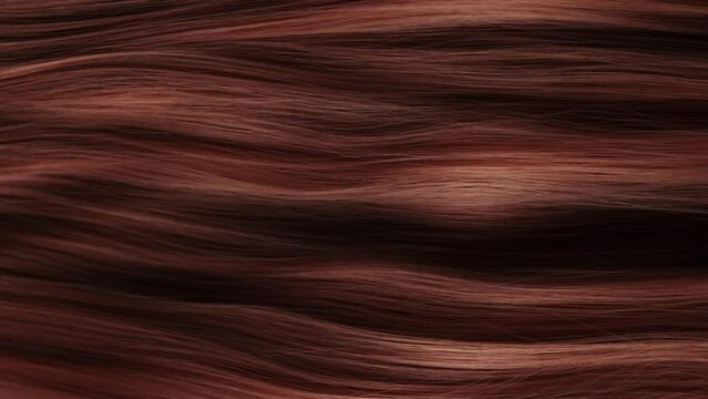 Super Slow Motion Shot of Waving Chestnut Hair at 1000 fps.