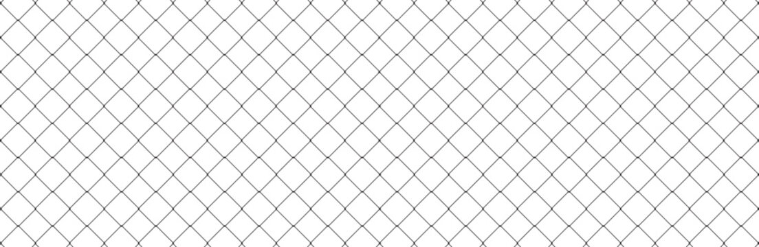 Net texture pattern on white background. Net texture pattern for backdrop and wallpaper. Realistic net pattern with black squares. Geometric background, vector illustration