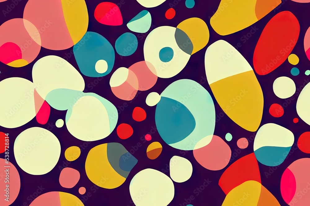 Poster fun colorful line doodle seamless pattern. creative minimalist style art background for children or 