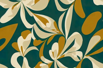 Abstract green floral camouflage. Seamless pattern.Modern animal skin pattern with flower shapes . Creative contemporary floral seamless pattern.