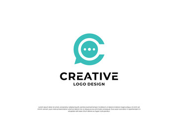 Letter C logo design template. Creative initial letters C logo design symbol.