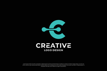 Letter C logo design template. Creative initial letters C logo design symbol.