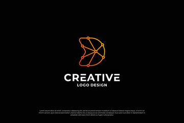 Letter D logo design vector. Initial letters D for logo brand. Creative D sign initial letter.