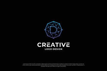 Letter D logo design vector. Initial letters D for logo brand. Creative D sign initial letter.