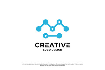 letter M logo design. Initial letters M logo mark, symbol vector.