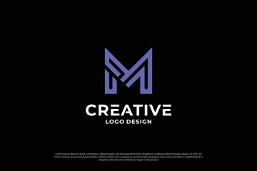 letter M logo design. Initial letters M logo mark, symbol vector.