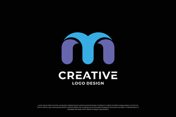 letter M logo design. Initial letters M logo mark, symbol vector.