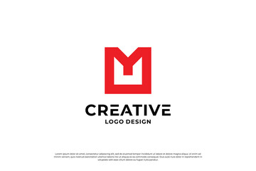 Obraz premium letter M logo design. Initial letters M logo mark, symbol vector.