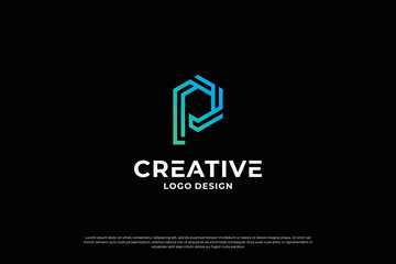 Letter P logo design inspiration. Initial letters P logo symbol mark. Creative letter P logo vector.