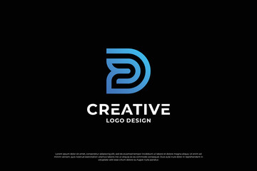 Letter P logo design inspiration. Initial letters P logo symbol mark. Creative letter P logo vector.