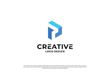 Letter P logo design inspiration. Initial letters P logo symbol mark. Creative letter P logo vector.