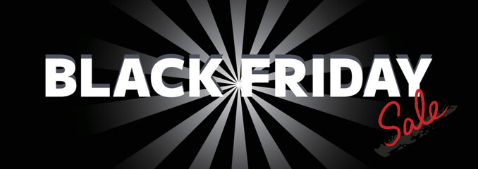 ブラックフライデーの広告テンプレート　横長