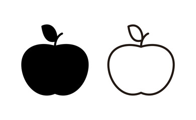 Apple icon vector for web and mobile app. Apple sign and symbols for web design.