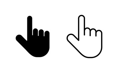 Hand cursor icon vector for web and mobile app. cursor sign and symbol. hand cursor icon clik