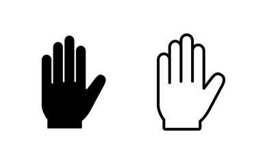 Hand icon vector for web and mobile app. hand sign and symbol. hand gesture