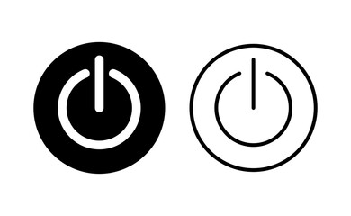 Power icon vector for web and mobile app. Power Switch sign and symbol. Electric power