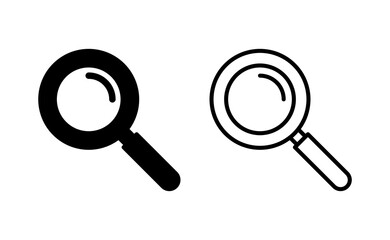 Search icon vector for web and mobile app. search magnifying glass sign and symbol