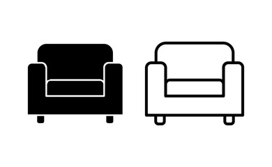 Sofa icon vector for web and mobile app. sofa sign and symbol. furniture icon