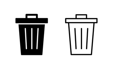 Trash icon vector for web and mobile app. trash can icon. delete sign and symbol.