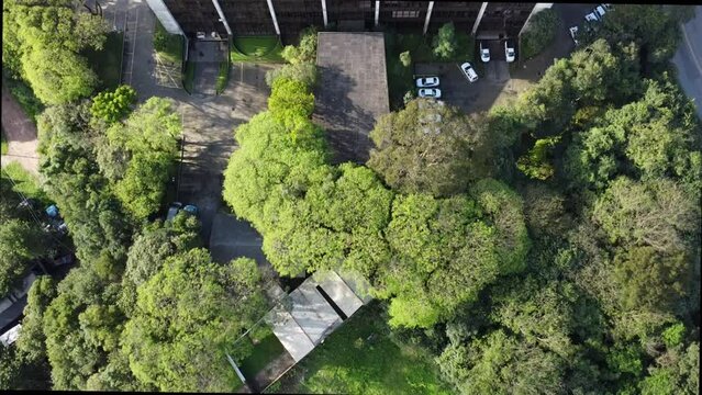 Aerial view the buildings in Cabral neighborhoods, in Curitiba, Paran&aacute;