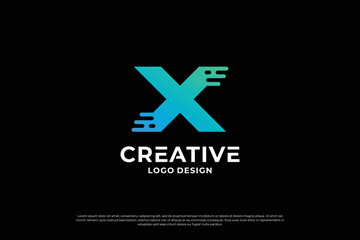 Obraz premium Letter x logo design template. Initial letters X. Creative X symbol.