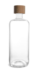 Bottle of vodka on white background. Alcoholic drink