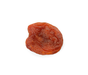 Tasty dried apricot isolated on white. Healthy snack
