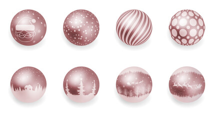 Christmas Ball with Xmas Print and Patterns.