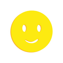 Abstract yellow smiley. Smile icon. Vector illustration. stock image. 