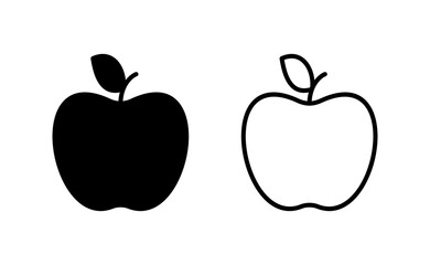 Apple icon vector for web and mobile app. Apple sign and symbols for web design.